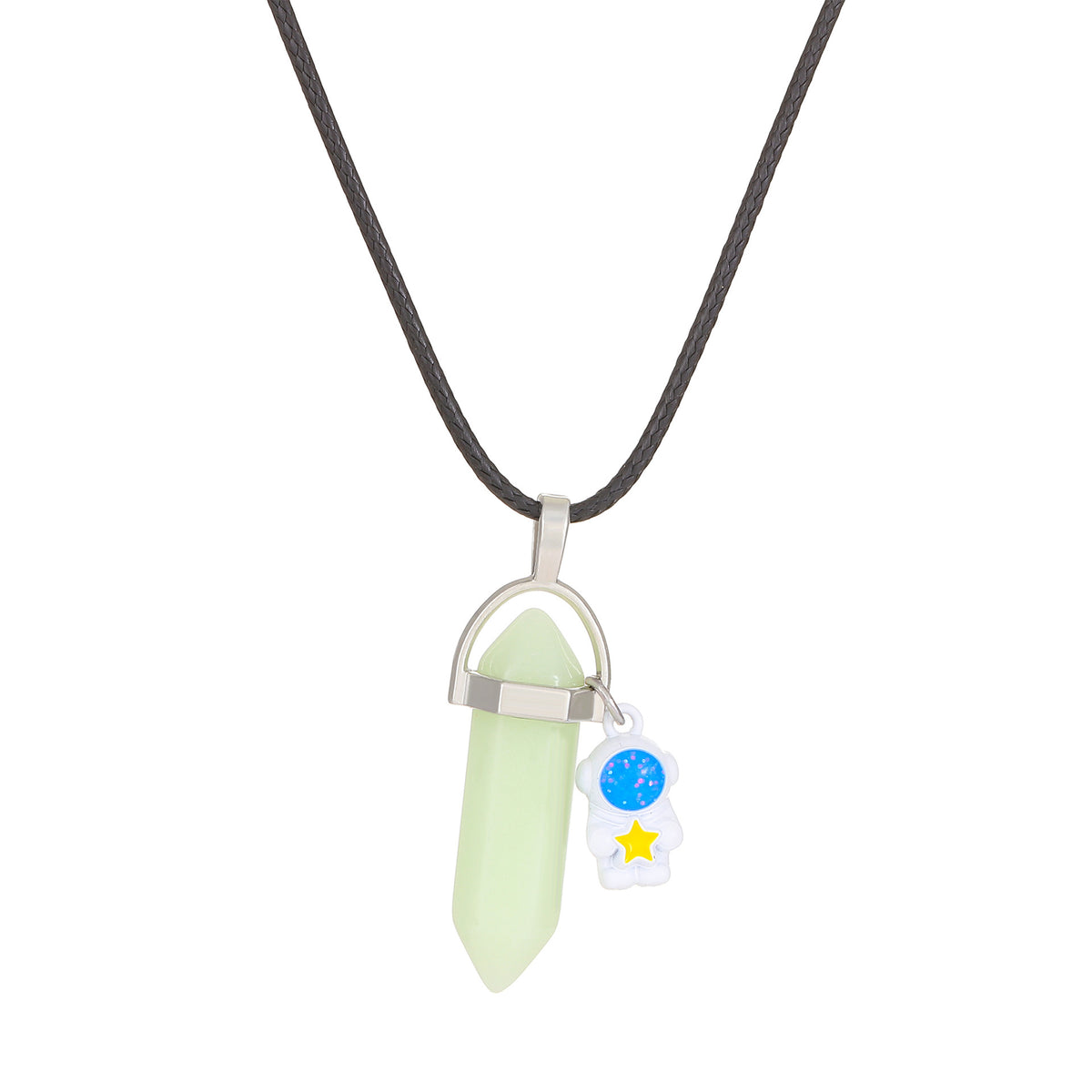 Spaceman Magnetic Couple Necklace Astronaut Clavicle Chain Luminous Jewelry