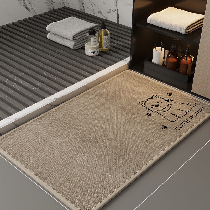 Cute Cartoon Bathroom Mat Absorbent Non-Slip Home Decor