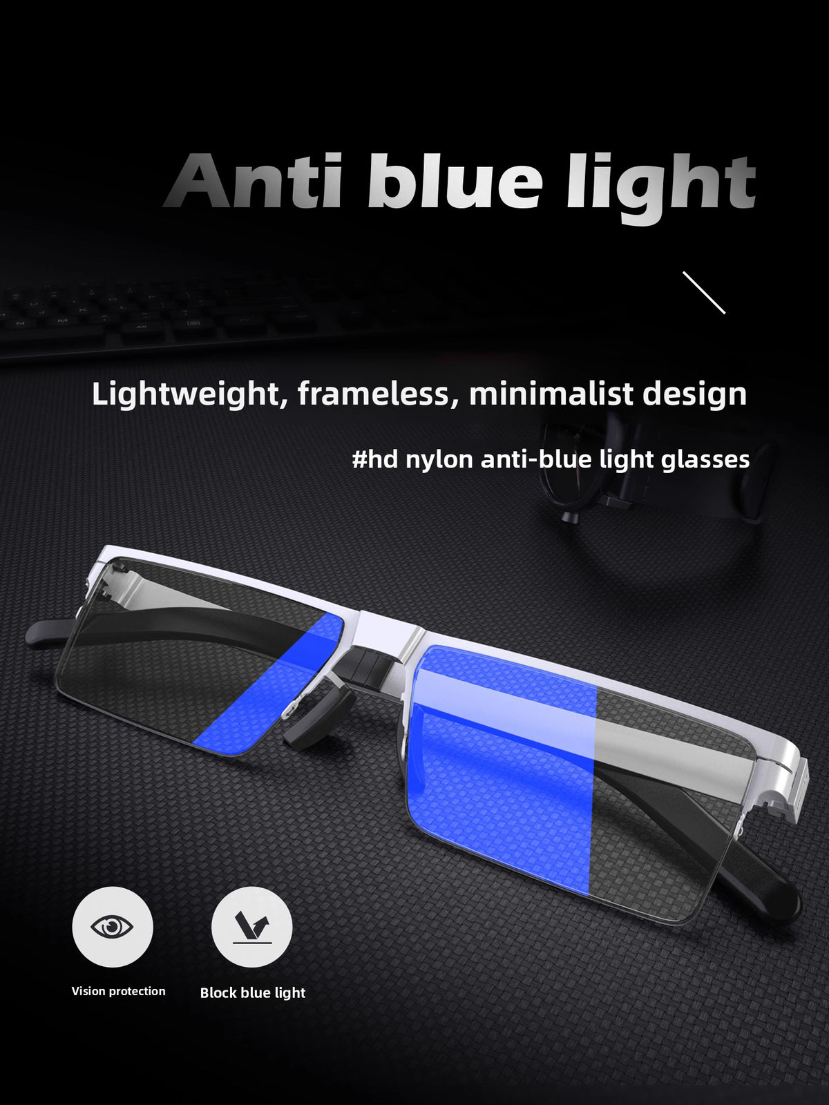 Nordic Flat Frame Anti Blue Light Sunglasses