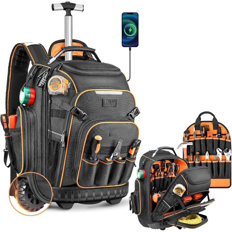 Heavy Duty Rolling Tool Backpack with Wheels