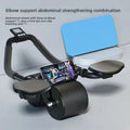 Ab wheel with automatic rebound
