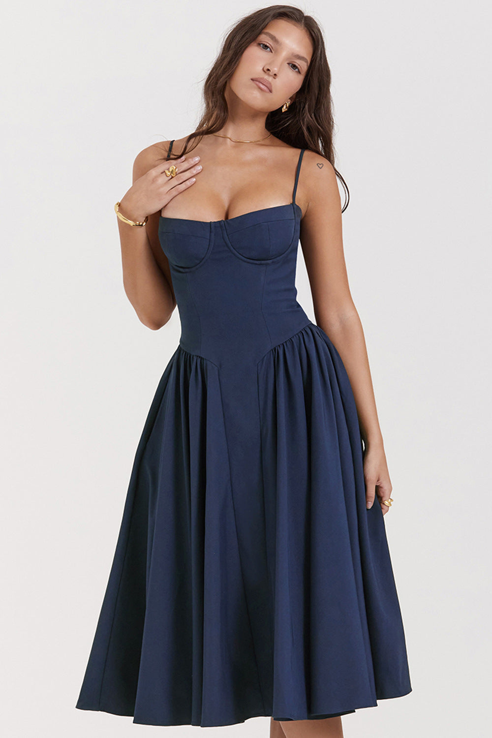 Elegant Stitching Slip Dress