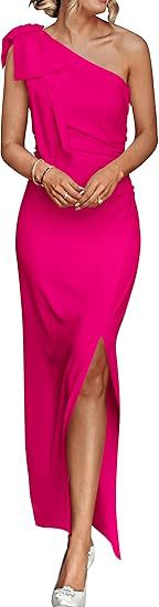 One Shoulder Evening Banquet Dress