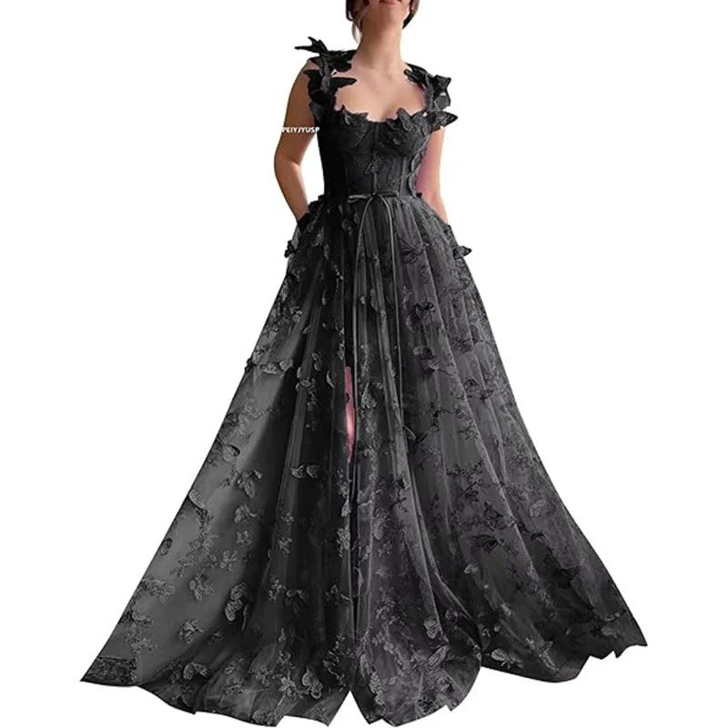 Elegant Spaghetti Strap Party Dress