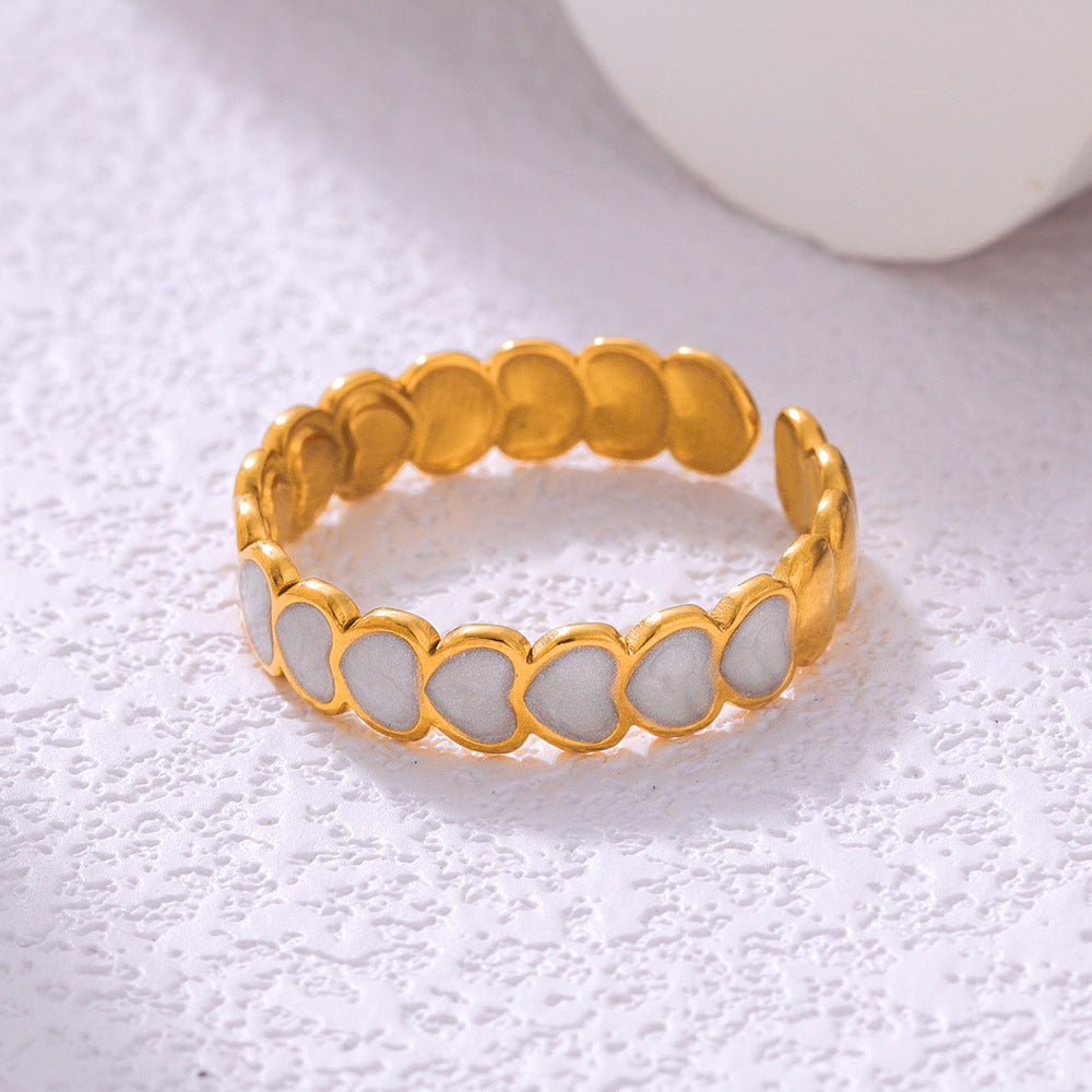 Adjustable Gold Plated Stainless Steel Ring