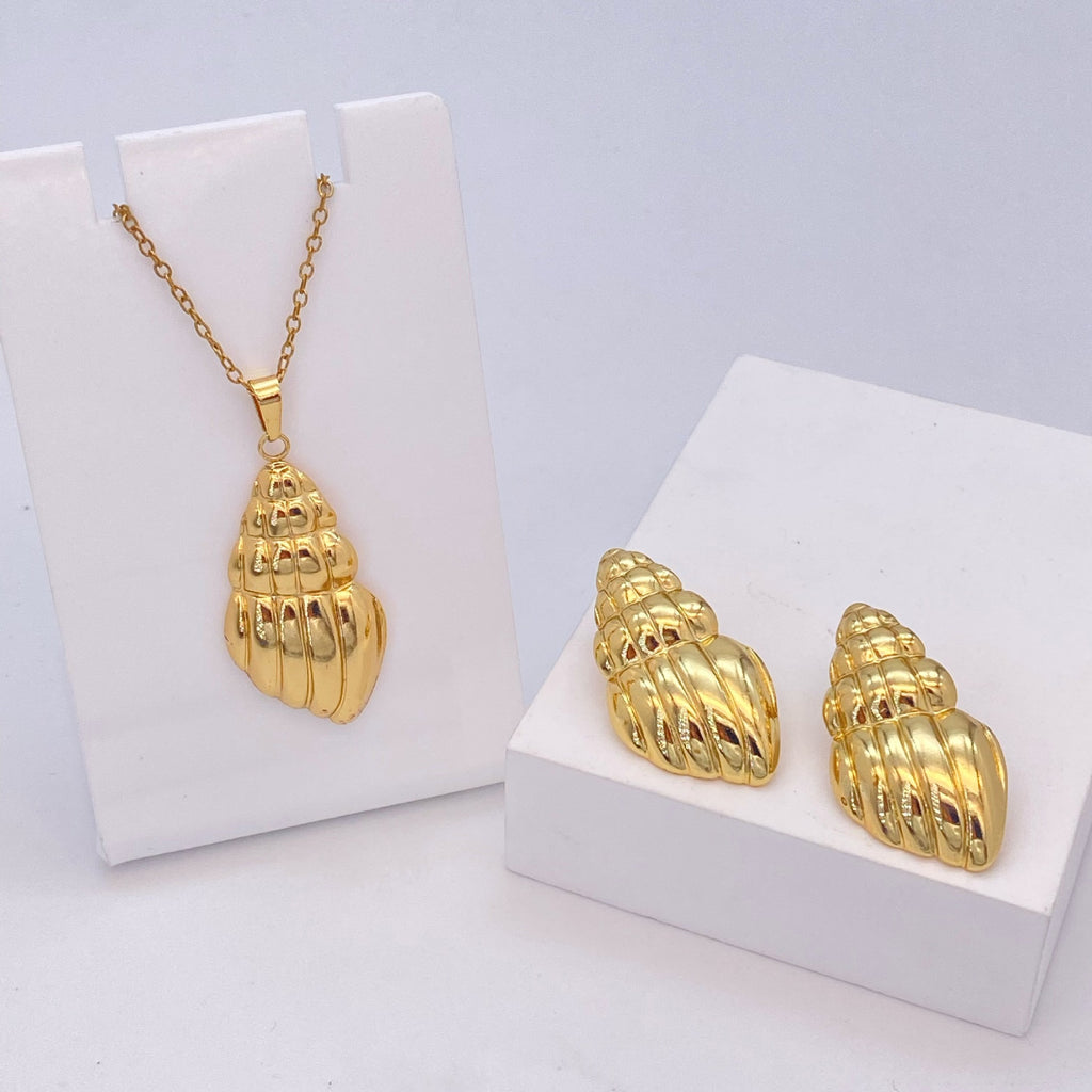 Stainless Steel Earrings and Necklace