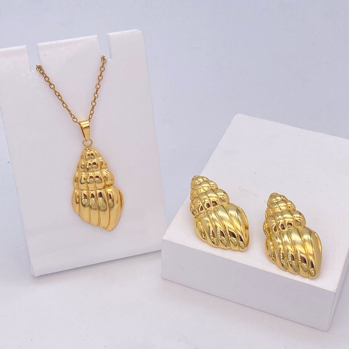 Stainless Steel Earrings and Necklace