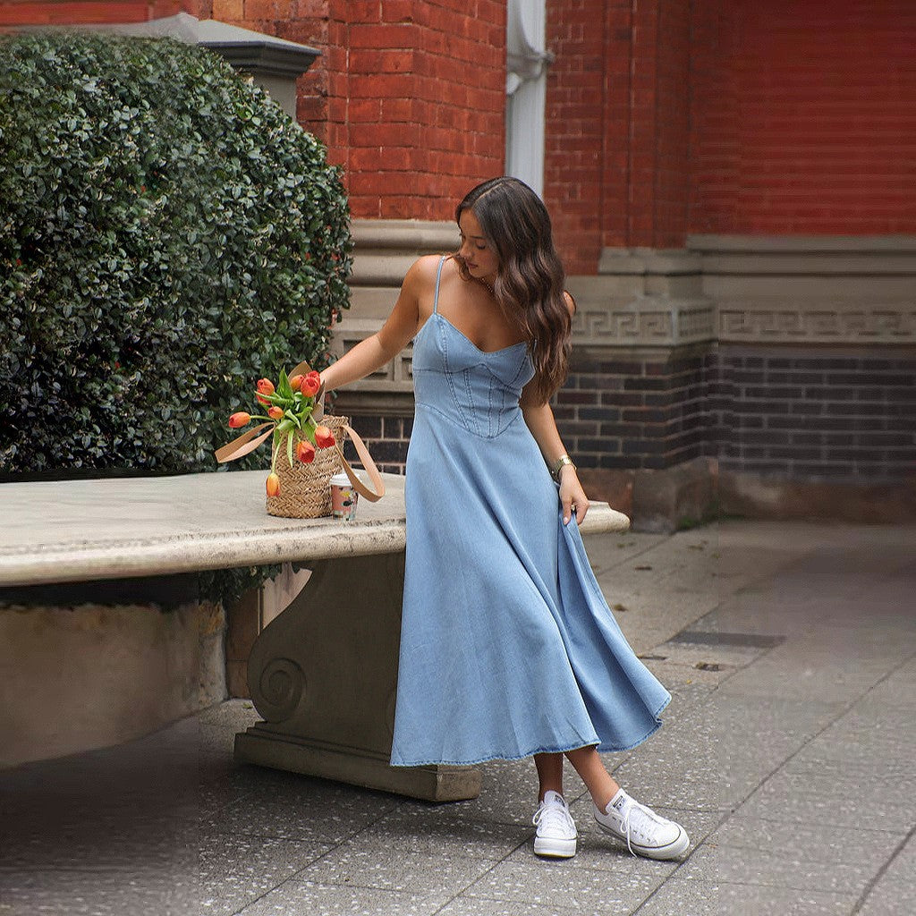 Denim Long Dress