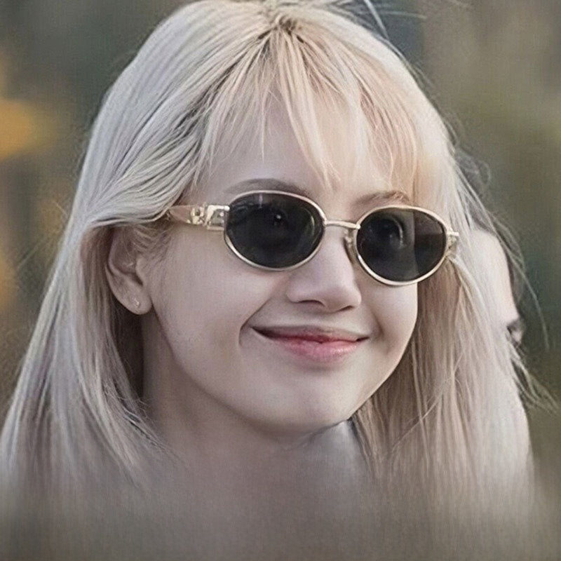 Oval Metal Frame Sunglasses UV400