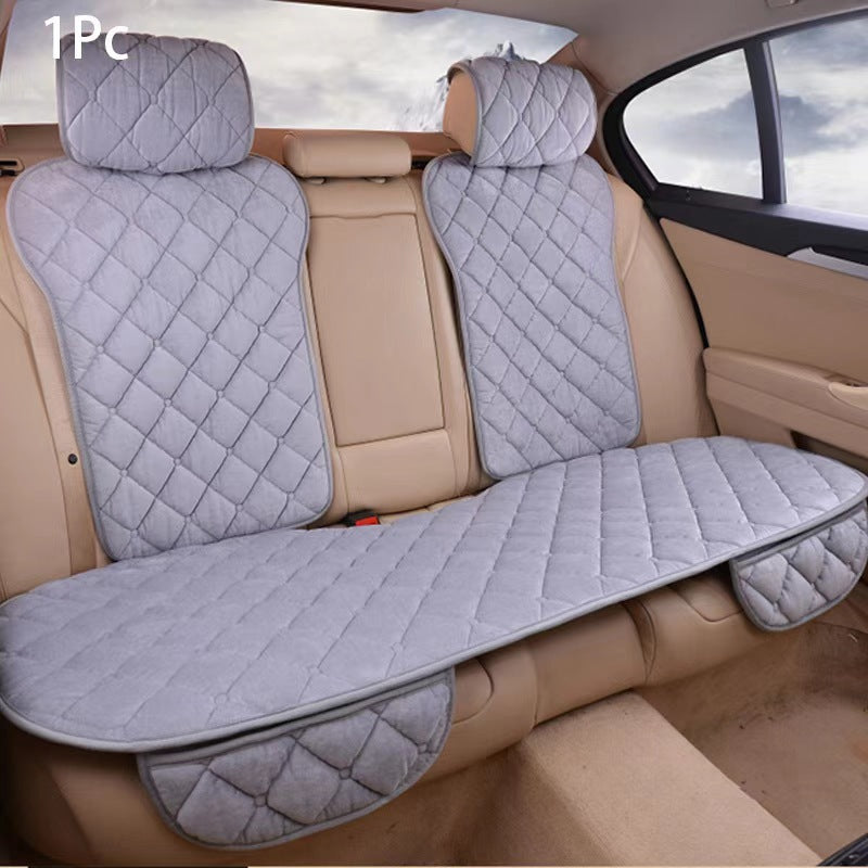 Winter Car Plush Seat Cushion with Lumbar Support