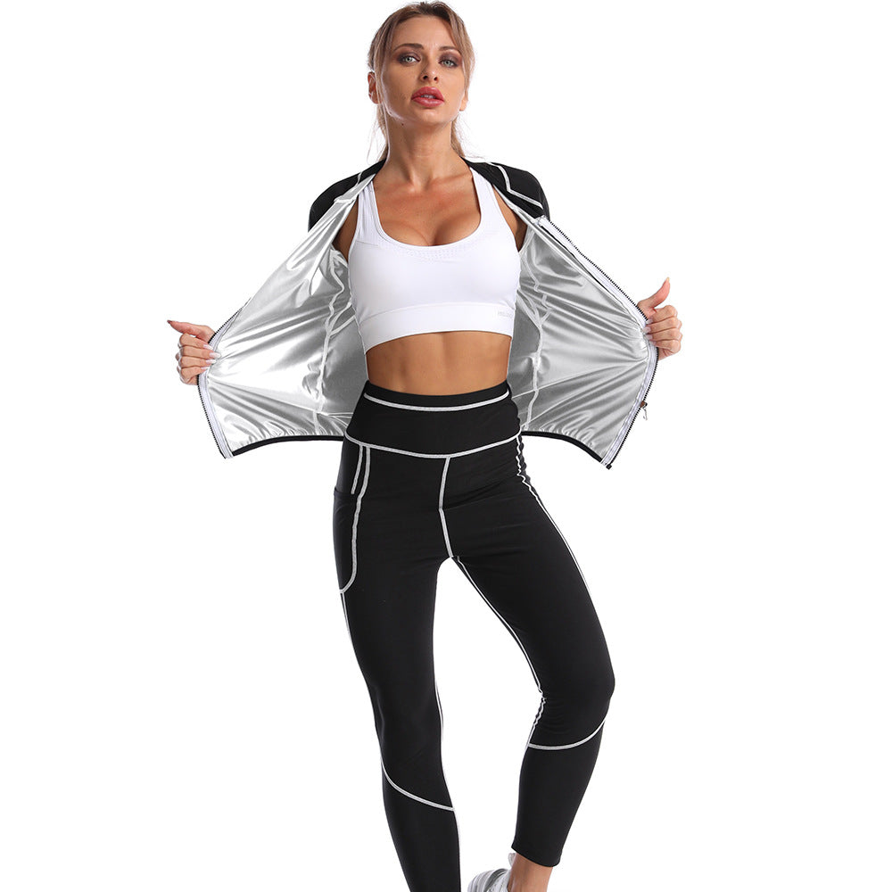 Womens Long Sleeve Shapewear Fitness Suit