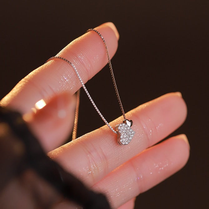 Heart Shape Lock Pendant Necklace