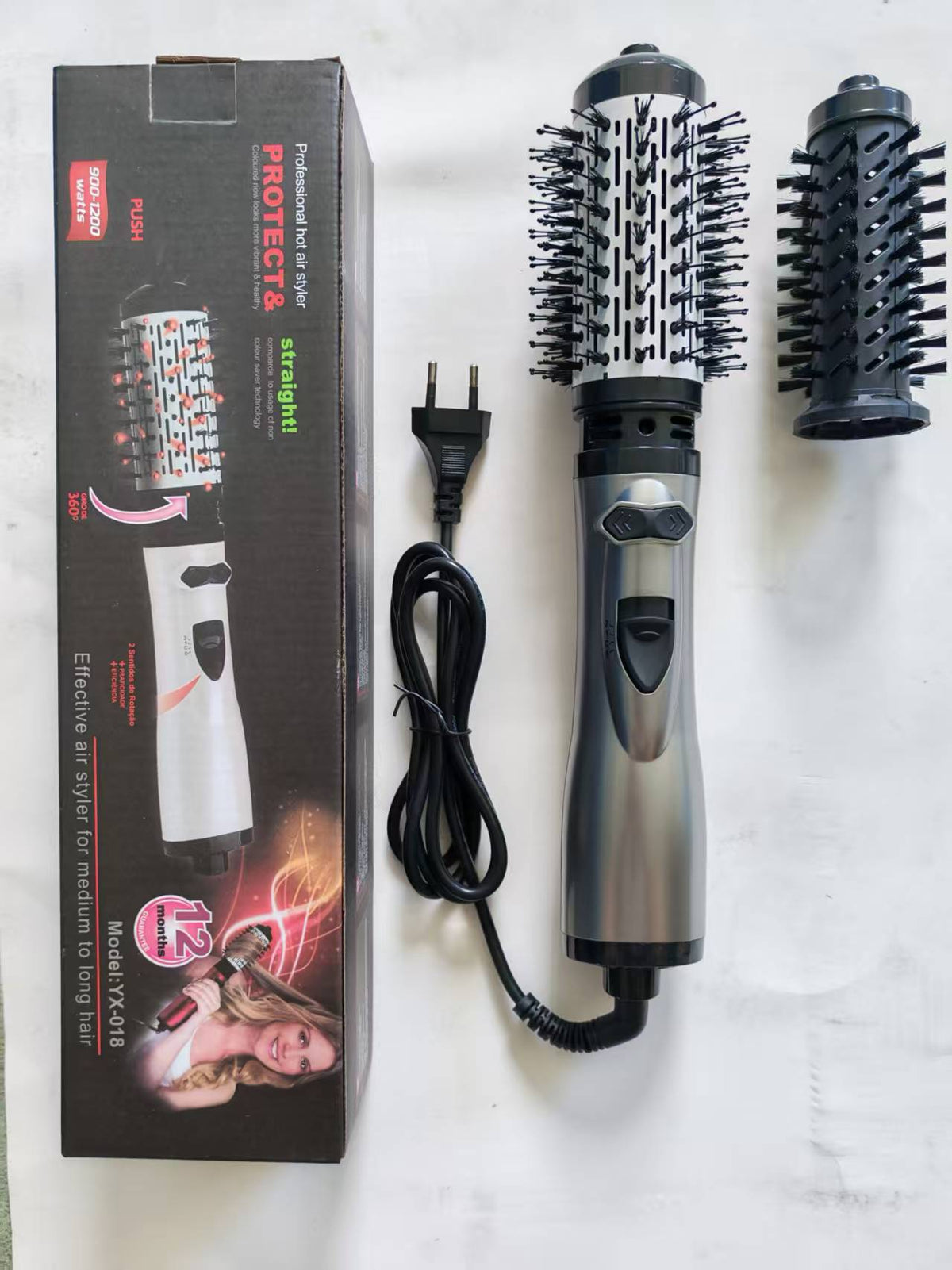 Automatic Hair Styler Comb with Curling Straightening and Blow Drying Functions