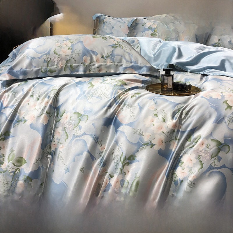 Heavy Weight Double-Sided Imitation Silk Four-Piece Set