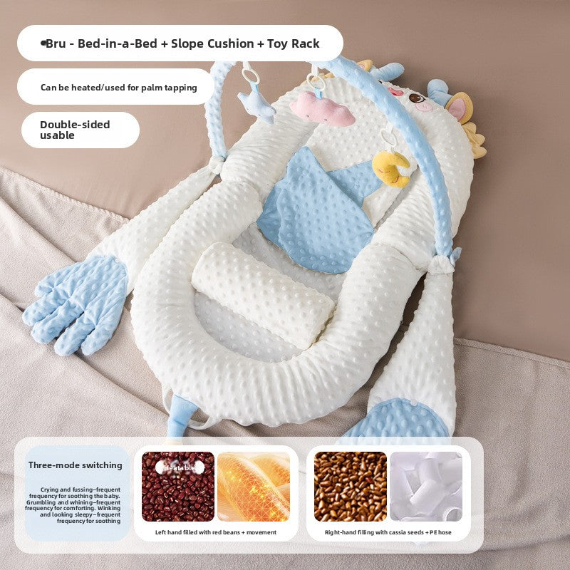 Baby Anti-Jump Soothing Bed with Slope Pad