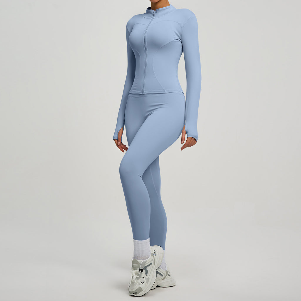 Lady's high-waisted yoga workout outfit