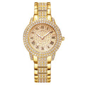 Diamond-studded full-cut Roman pattern ladies' watch