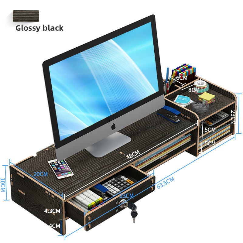 Ergonomic Desktop Rack with Storage Drawers