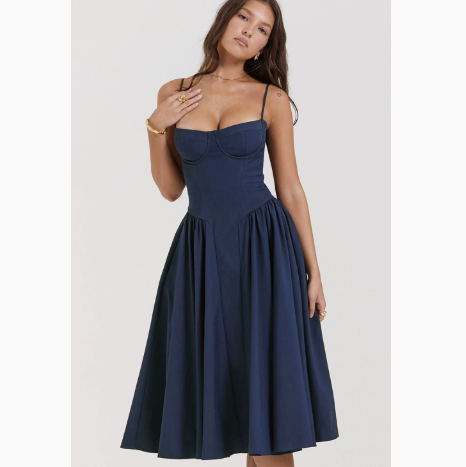 Elegant Stitching Slip Dress