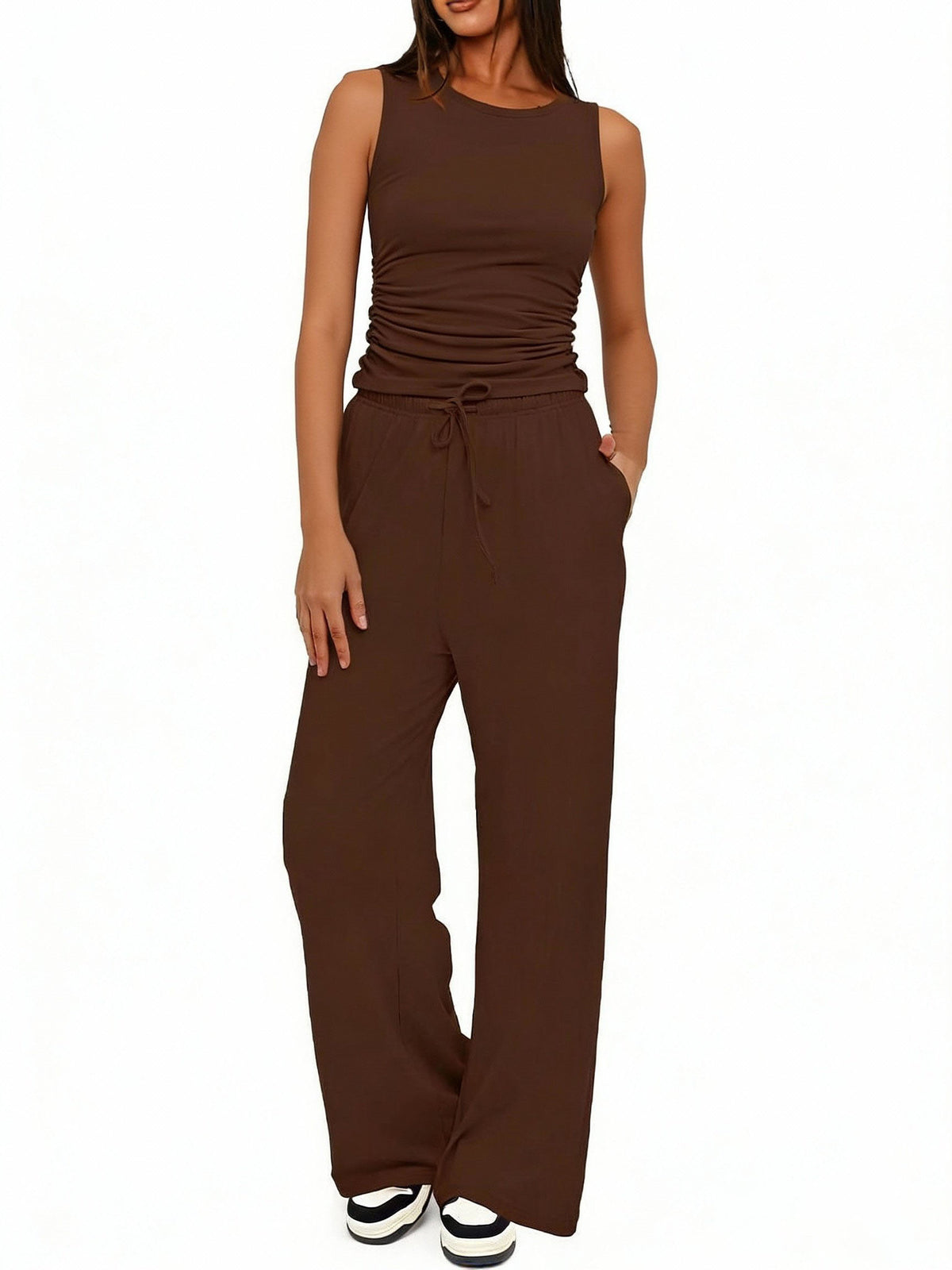 casual wide-leg pants