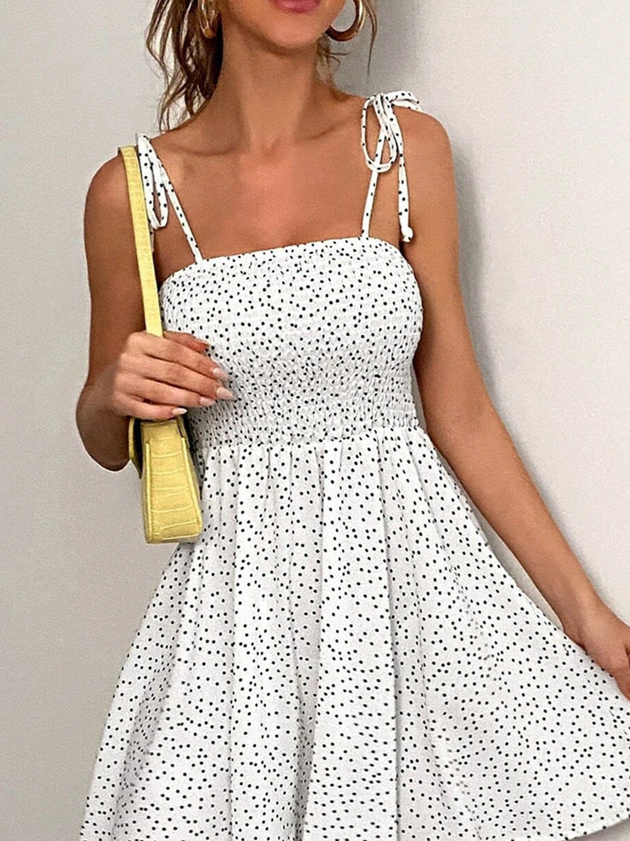 Bohemian Floral Print Strapless Dress