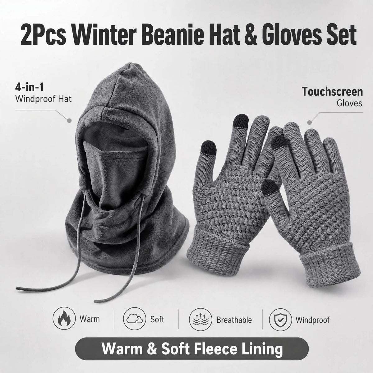 Cycling cap and non-slip touchscreen gloves