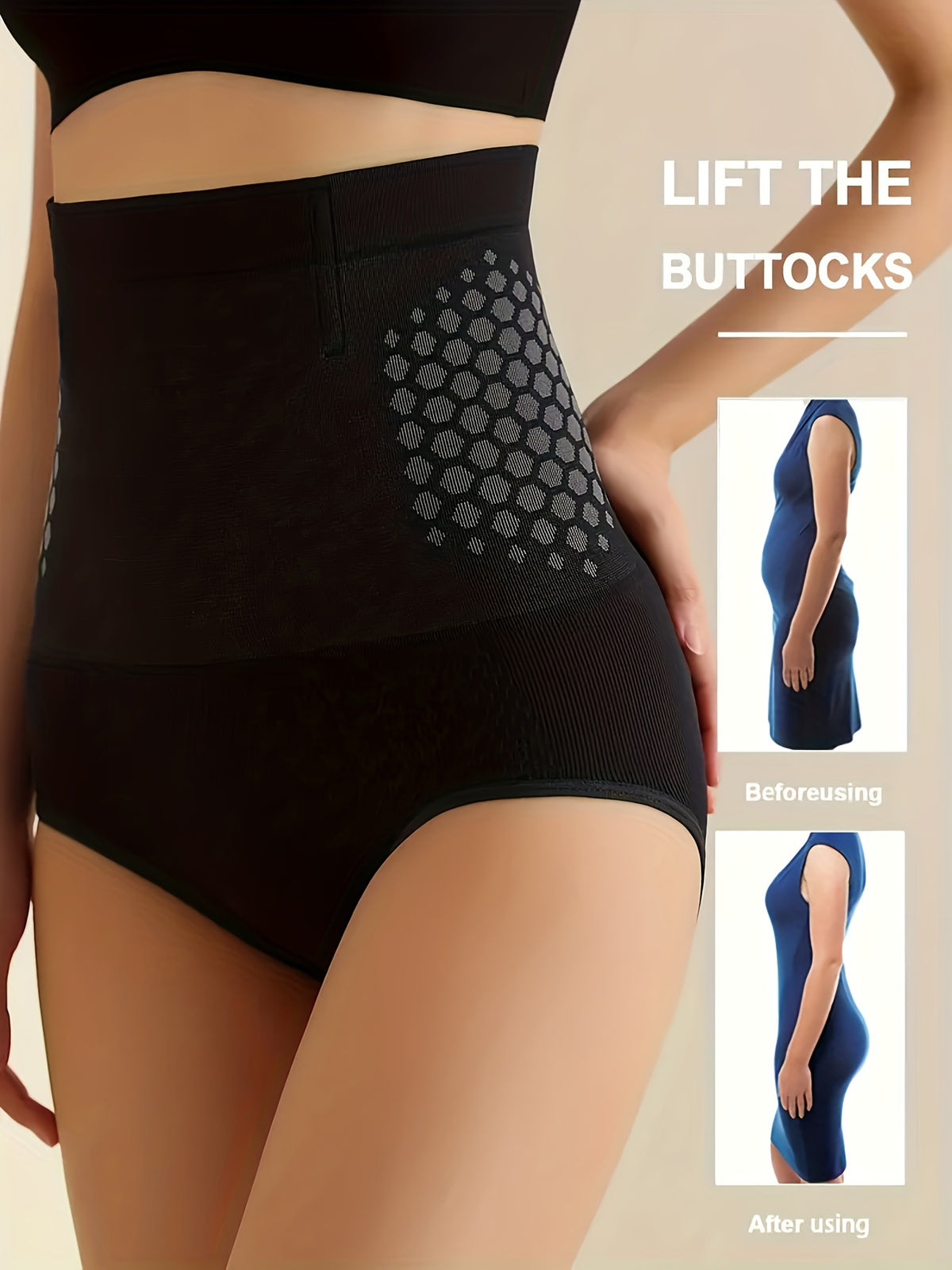 High-Waisted Seamless Tummy Control Butt-Lifting Shaping Briefs