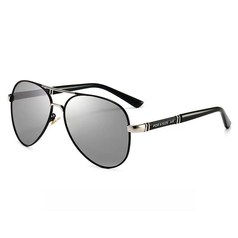 Metal Resin Polarized Photochromic Sunglasses for Men
