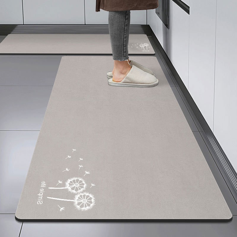 Kitchen Long Water Absorbent Foot Mat Household Wear-resistant Non-slip Easy-care Floor Mat
