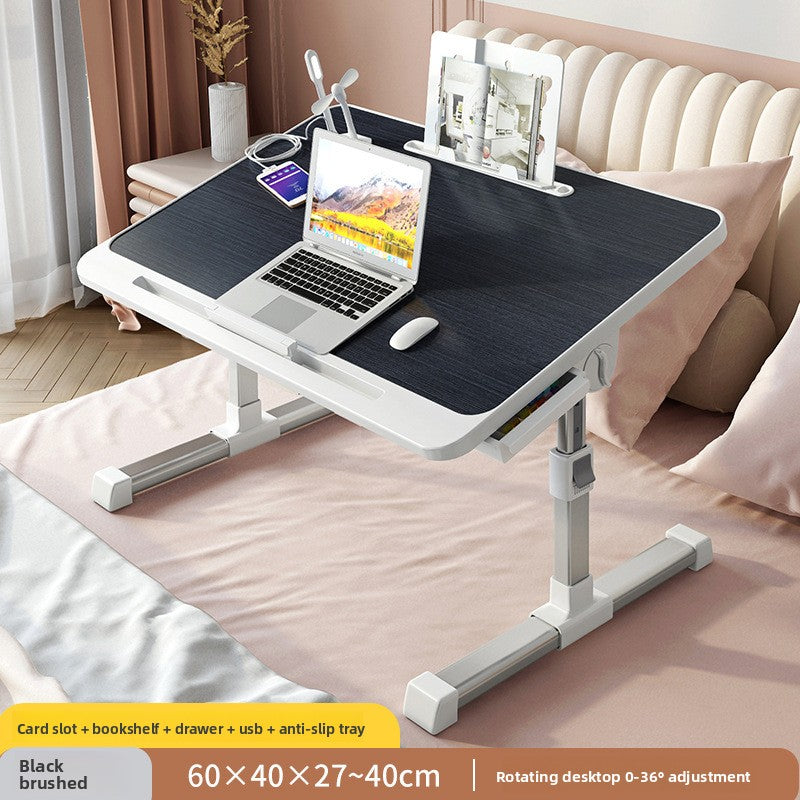 Adjustable Foldable Bed Desk with Storage