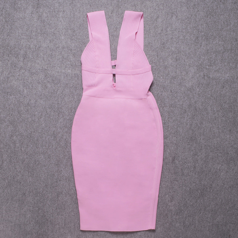 Womens Stretch Knit Bandage Dress