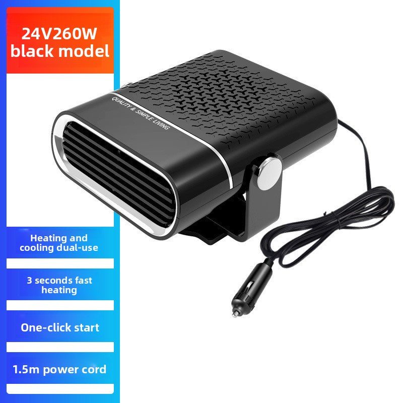 Portable 12V/24V Car Heater Fan, 150W Windshield Defroster and Demister