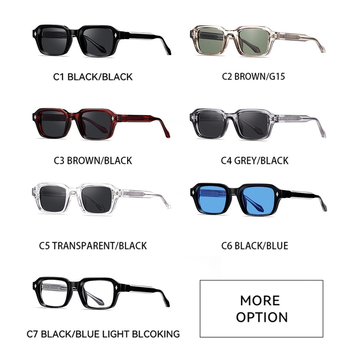 Square Frame UV400 Protection Sunglasses