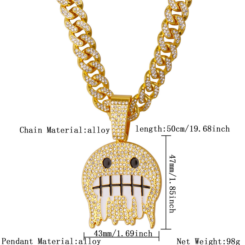 Cuban chain necklace pendant