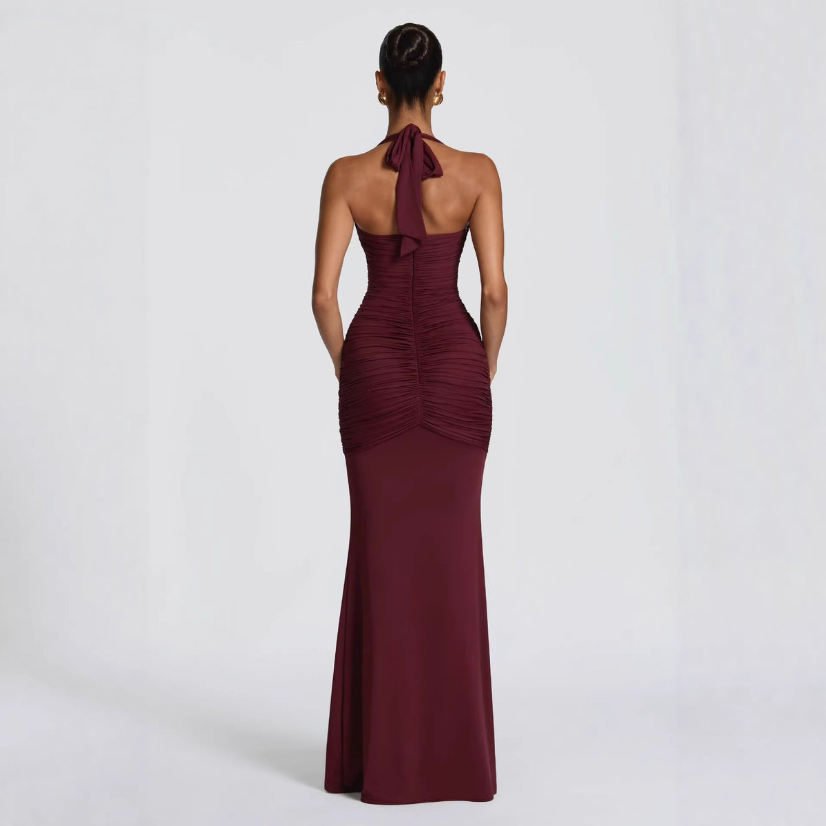 Elegant Backless Halter Neck Bodycon Dress