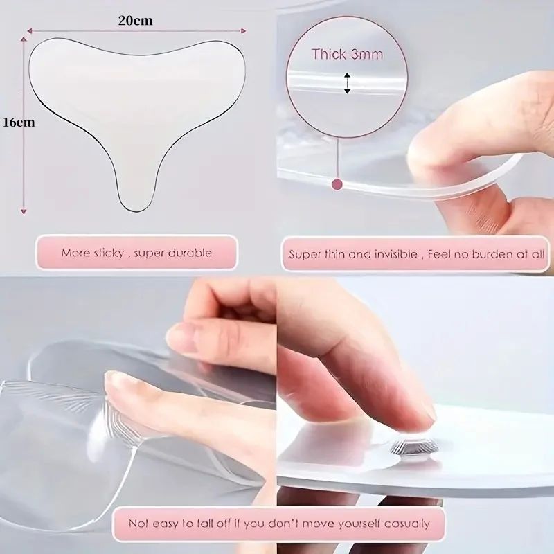 Transparent Anti-Wrinkle Silicone Patch for Facial Lifting