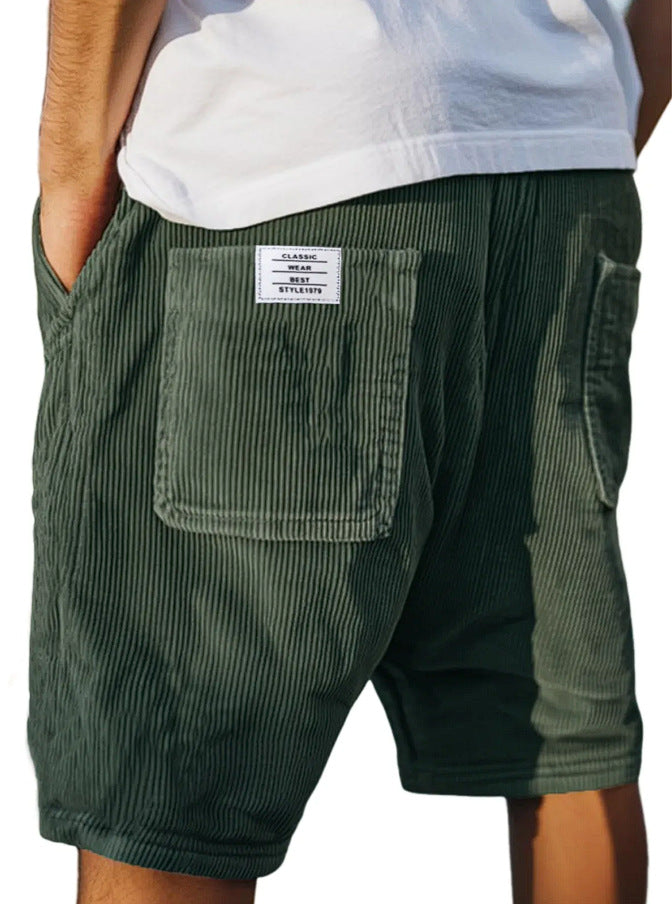 New Style Cross-Border Foreign Trade Men's Fashion American-Style Multi-Pocket Vintage Corduroy Shorts