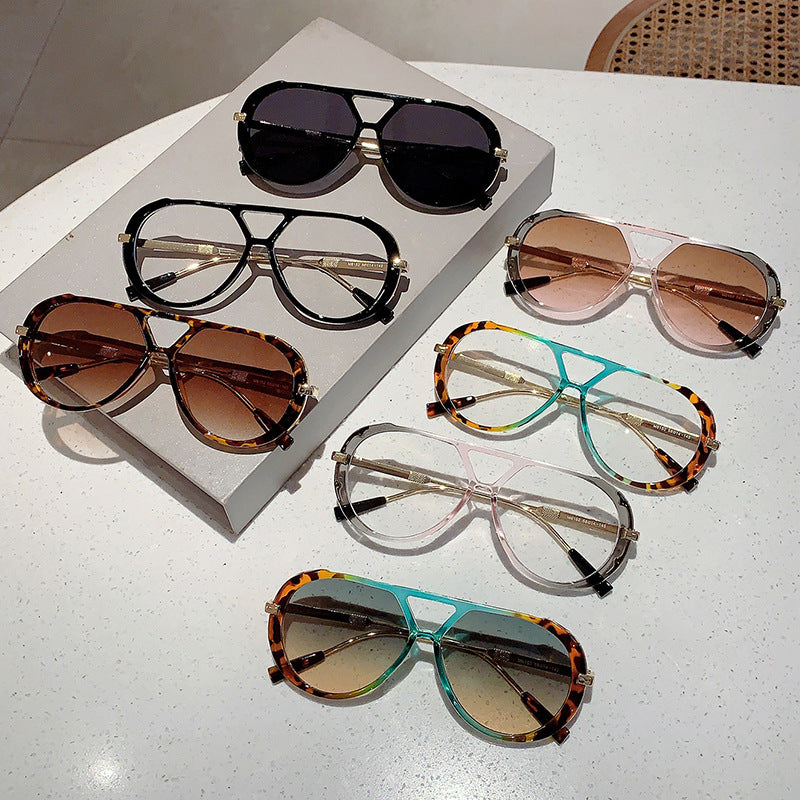 Retro Oval Sunglasses UV400 Protection