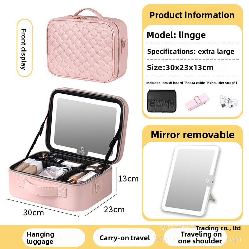 Cosmetic Organizer with LED Mirror
