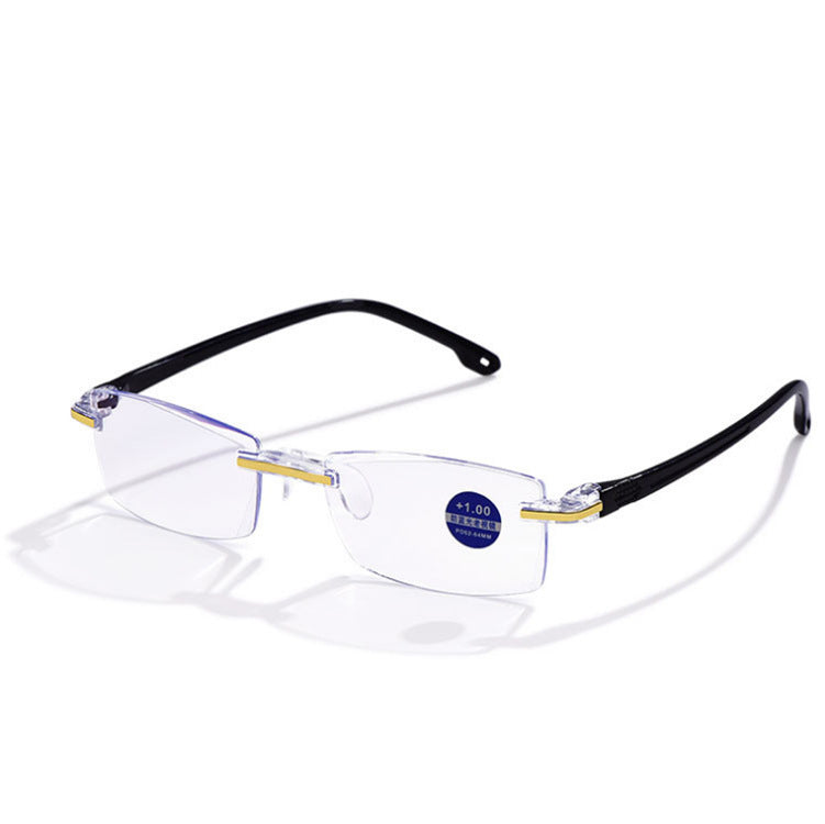 Frameless Blue Light Reading Glasses with Smart Zoom