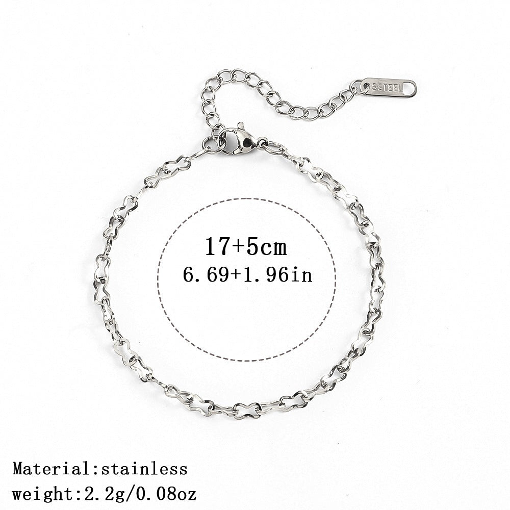 316L Titanium Steel Bracelet Waterproof Hypoallergenic Gold Plated Chain Jewelry for Men Women Unisex Fashion Accessories