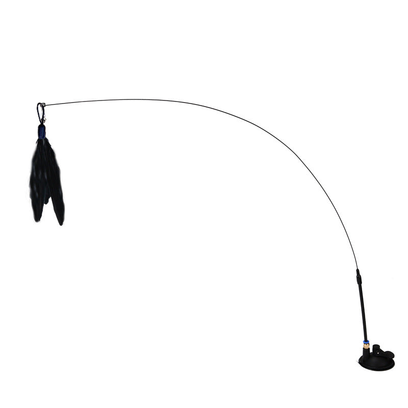 Feather Cat Teaser Stick with Suction Cup