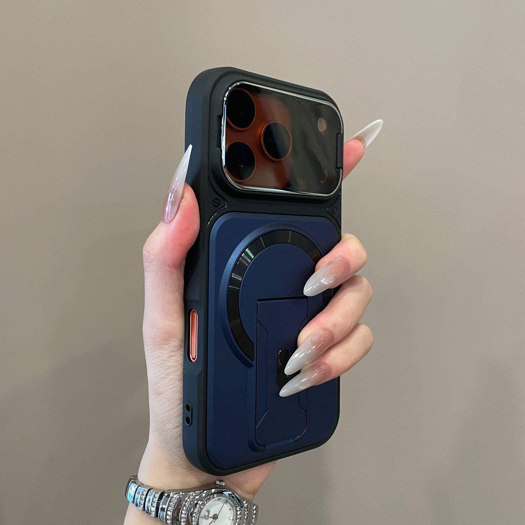 Invisible dual-bracket magnetic phone case