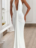 Women's Halter Neck Bodycon Long Dress