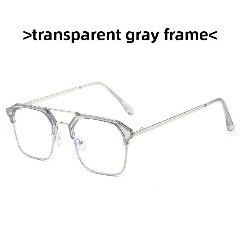 Metal Double Bridge Blue Light Protection Sunglasses