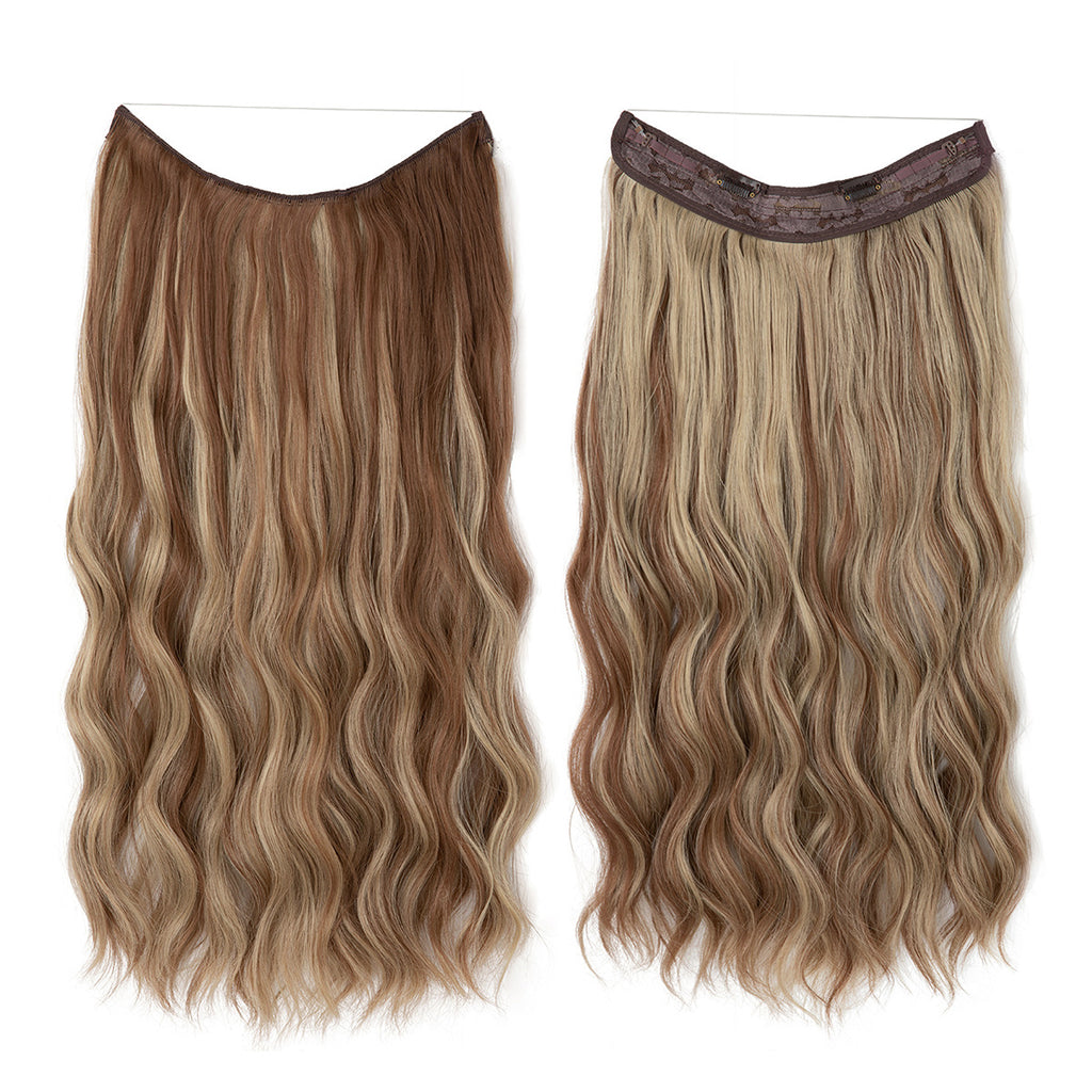 Synthetic Hair Extensions Long Wavy Clip-in
