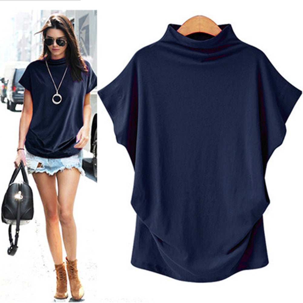 large size women's high collar top