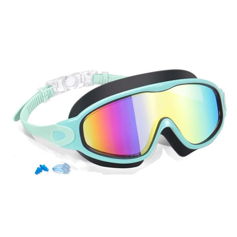 Childrens Anti-Fog Swimming Goggles with Nose Cover