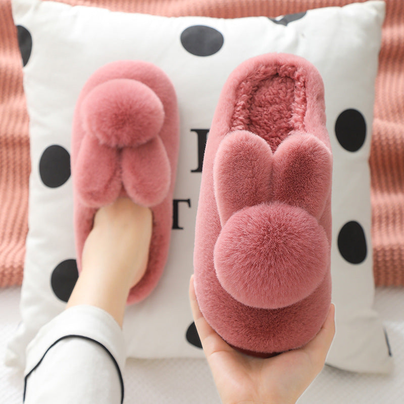 Women Winter Thick Soled Non-Slip Fluffy Warm Home Slippers