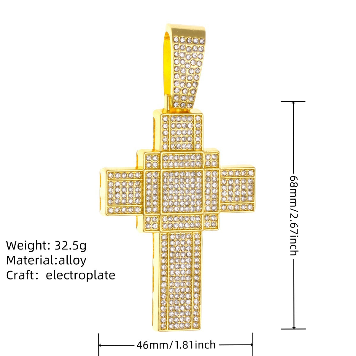 Cuban chain necklace pendant